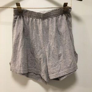 SOFFEE solid gray shorts elastic waist